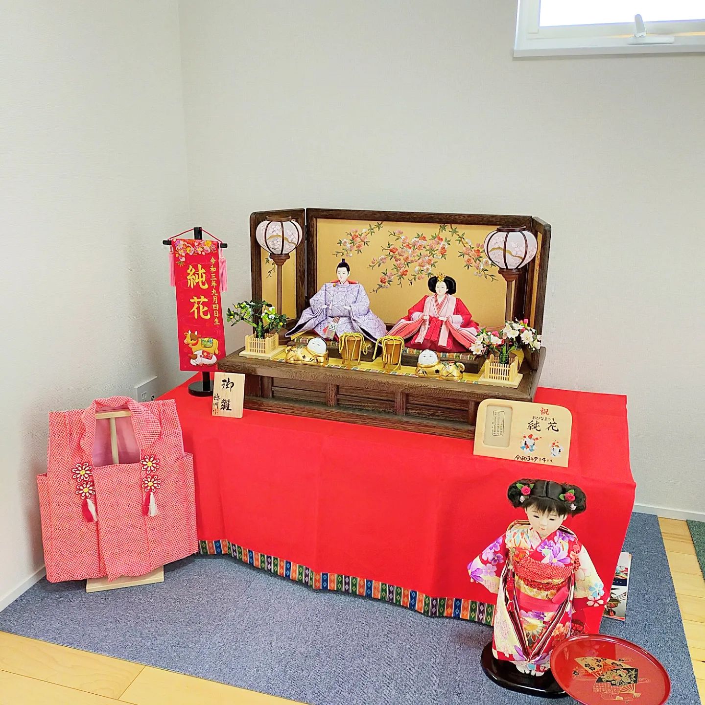 愛知県岡崎市のお客様へお雛さま配送、飾り付けいたしました。- from Instagram